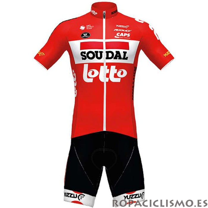 2020 Maillot Lotto Soudal Tirantes Mangas Cortas Rojo